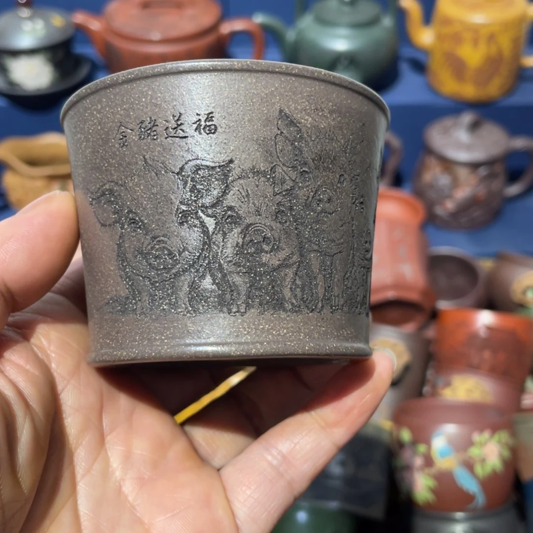 原矿紫砂手工主人杯