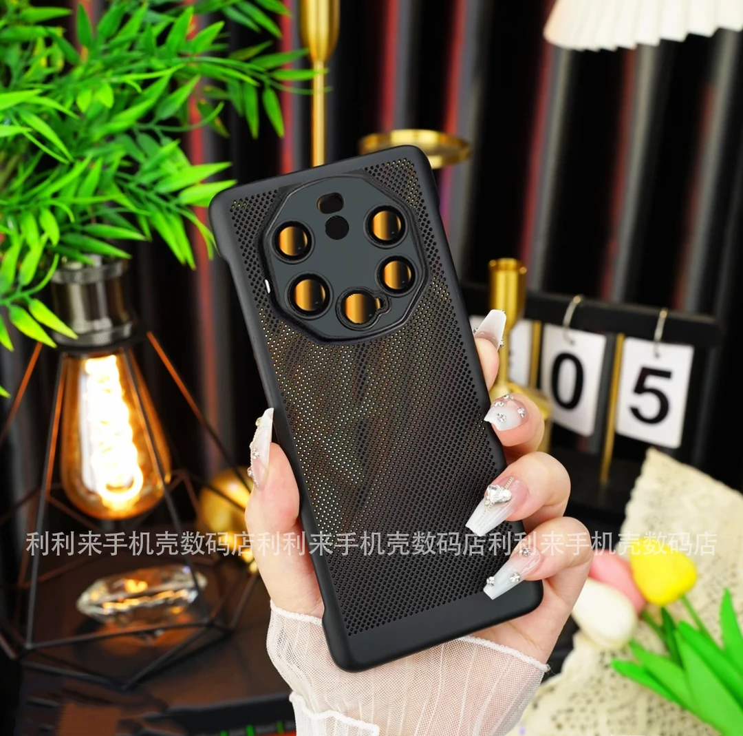 适用于【华为mate40保时捷】蜂窝网格自带镜头膜散热透气防摔手机壳