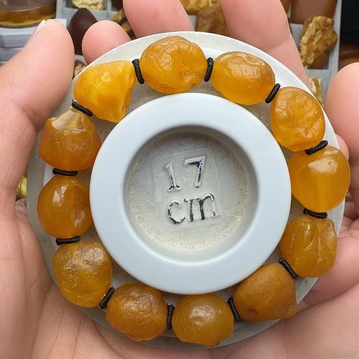 蜜蜡未镶嵌裸石天然蜜蜡手串