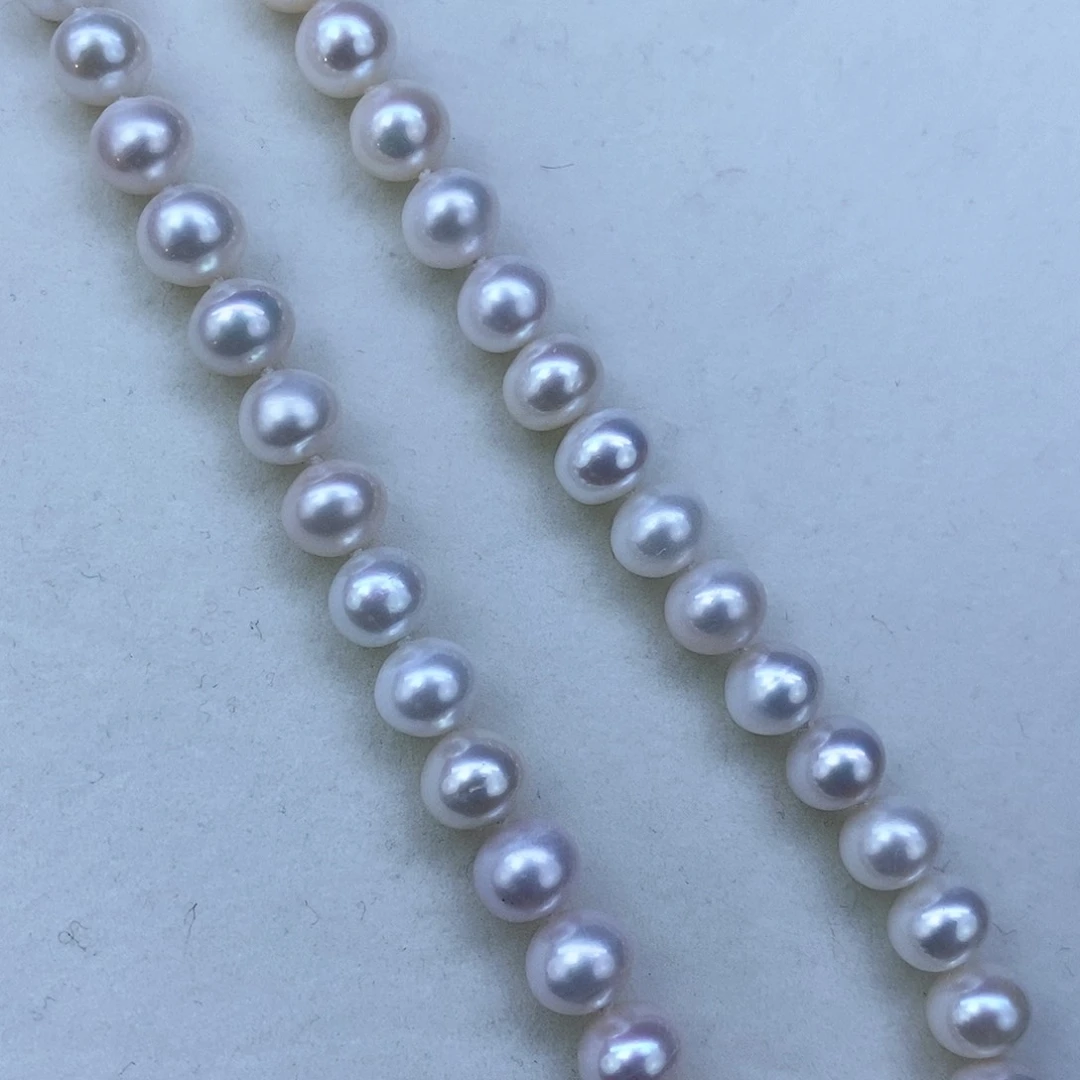 淡水珍珠颈饰银S925镶嵌➕8:9极光