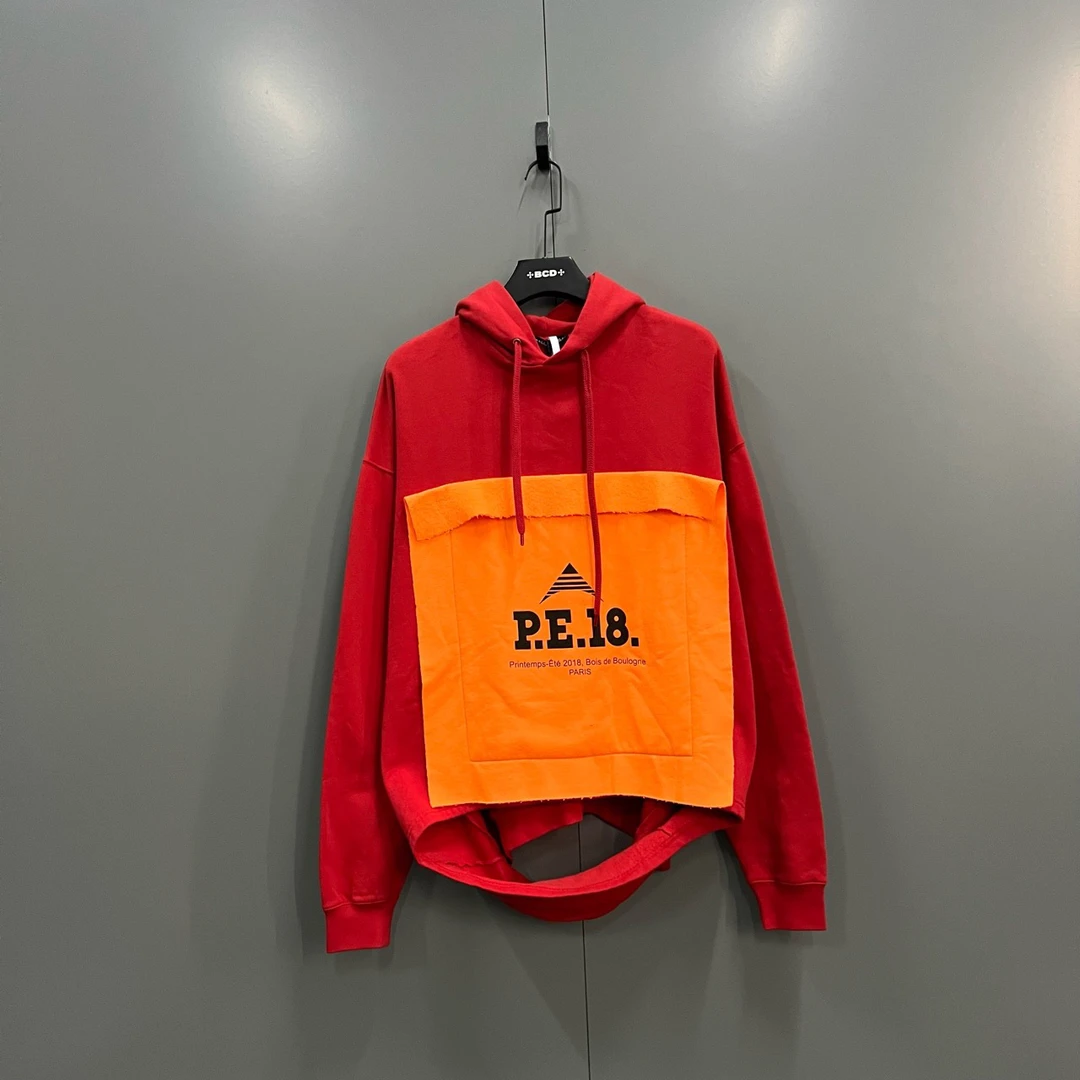 99新 Balenciaga/巴黎世家 (ll) 撞色字母印花帽衫XS S M/011337