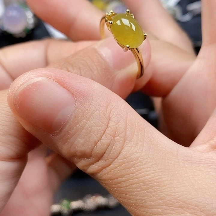 翡翠银S925镶嵌戒指