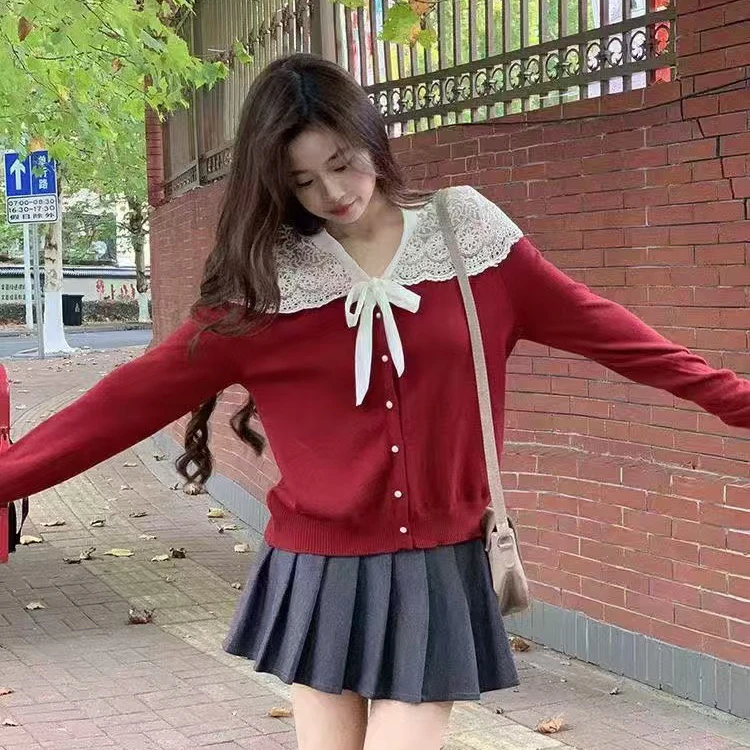 8865-2024年冬季新款洋气时尚拼接撞色显瘦百搭小衫