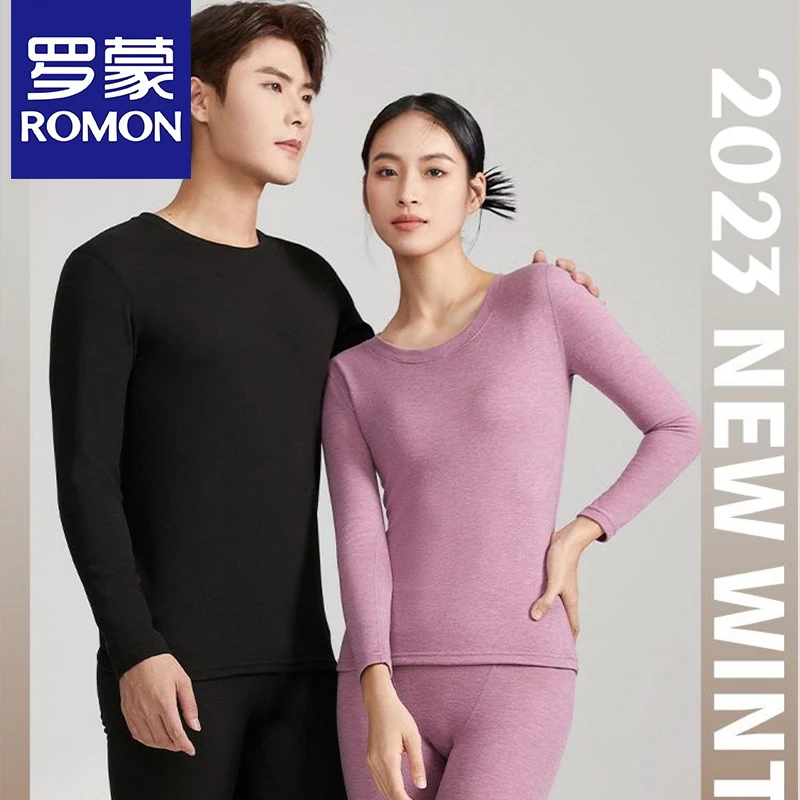 男女情侣保暖内衣德绒发热秋衣秋裤套装加绒内搭