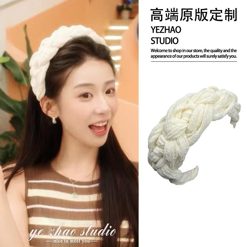 心动的信号柯爱林多多同款发箍女高颅顶宽边麻花辫子覆古法式头箍