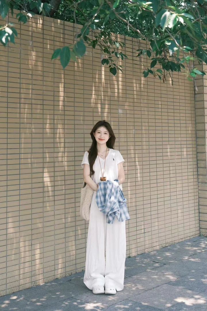 2025夏季新款韩系松弛感格子衬衫慵懒风长袖衬衣上衣休闲裤套装