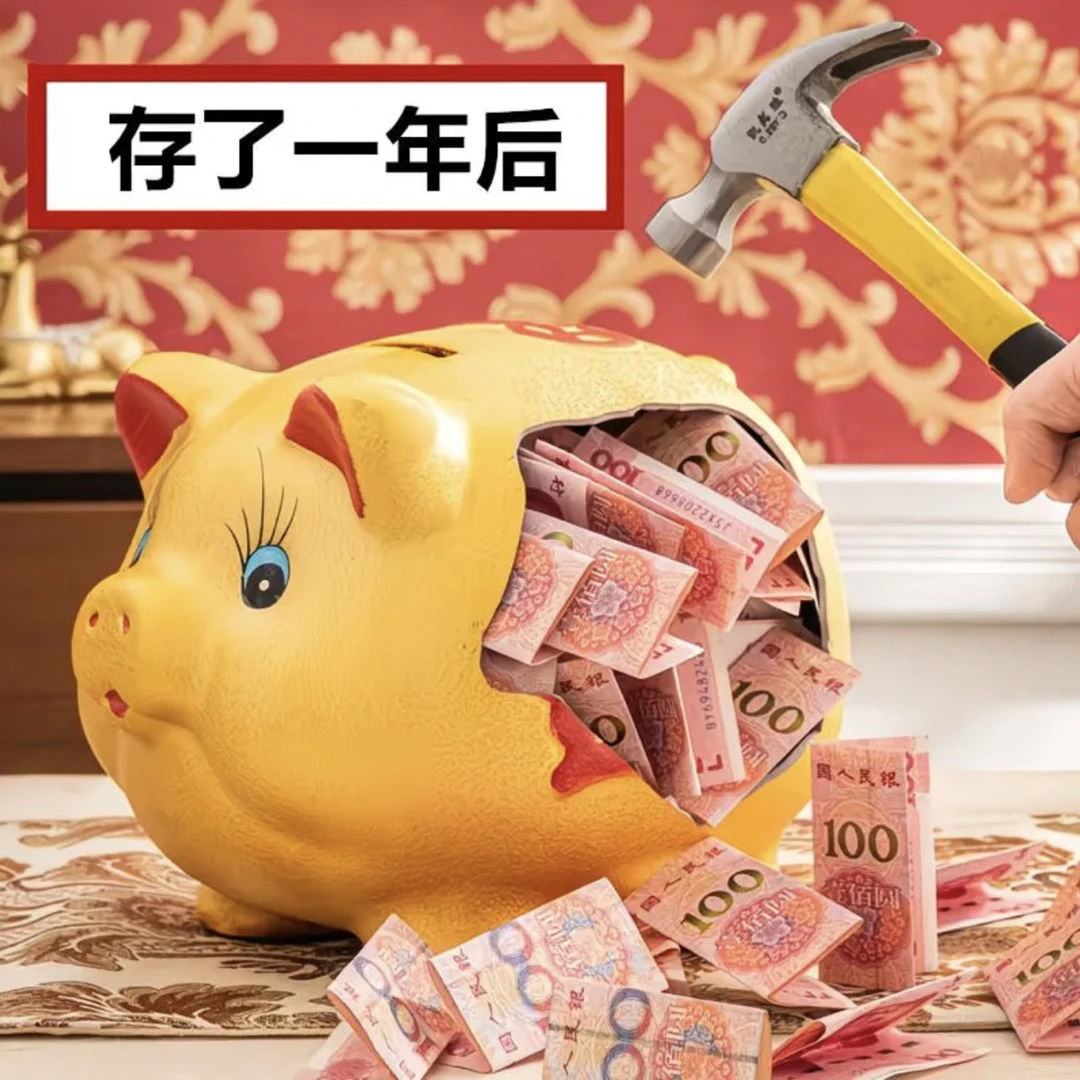 新款只进不出金猪存钱罐儿童男孩女孩小猪储蓄罐