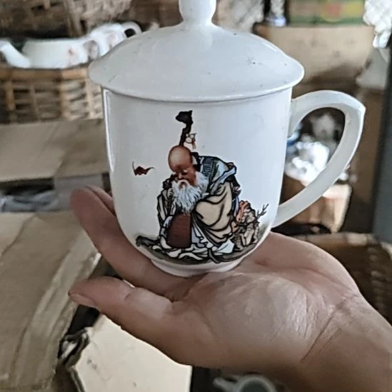 库存微瑕老寿星会议杯
