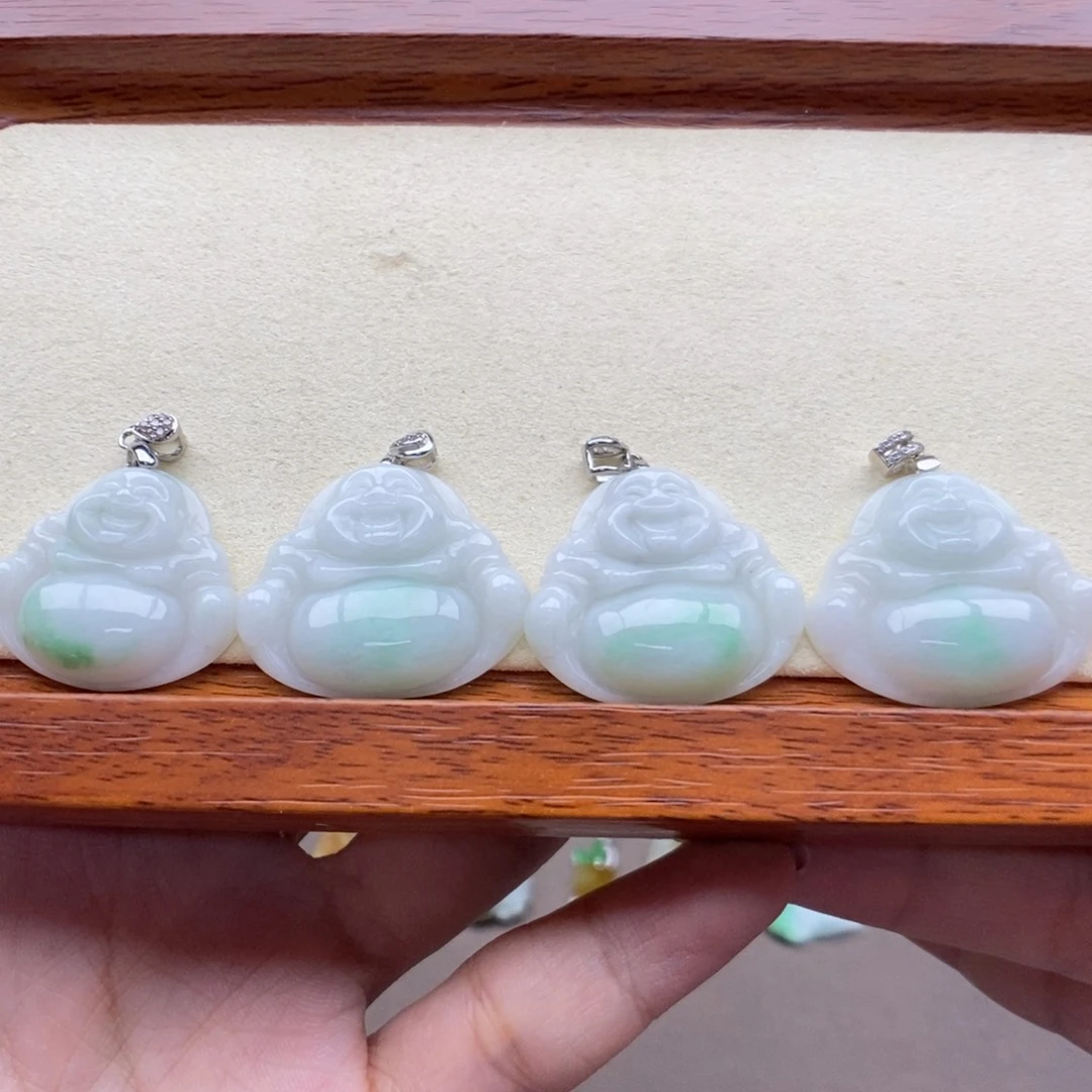 翡翠银S925镶嵌颈饰吊坠多样性发货发其一