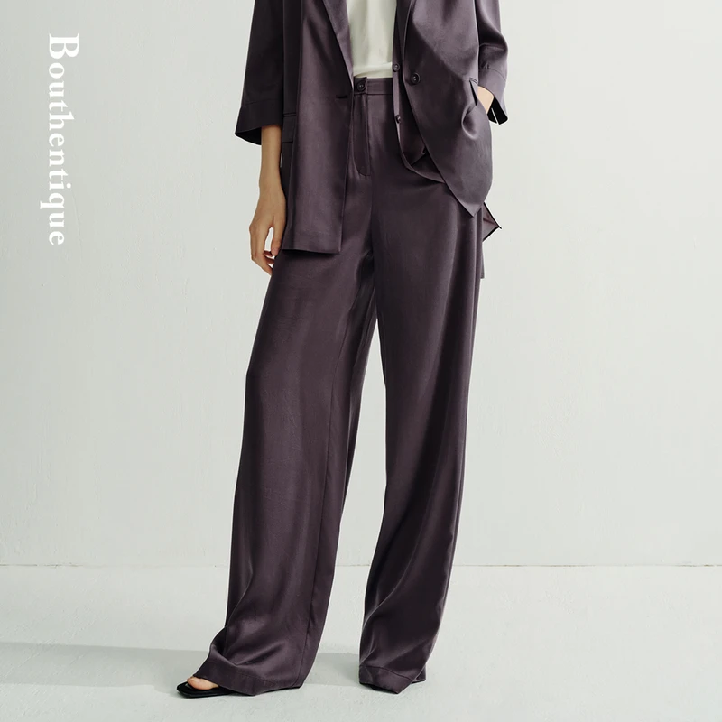 Bouthentique宽松阔腿裤225231P1S33