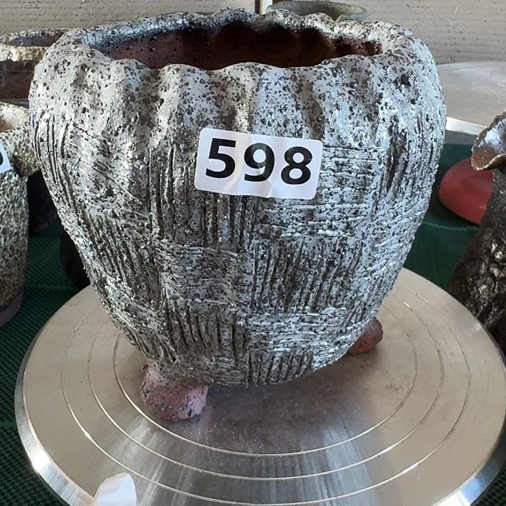 内口12高15粗陶手工制作