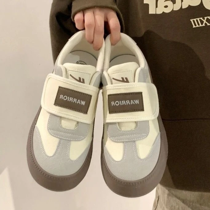 回力魔术贴帆布鞋女2025秋季新款小个子厚底休闲鞋板鞋软底不累脚