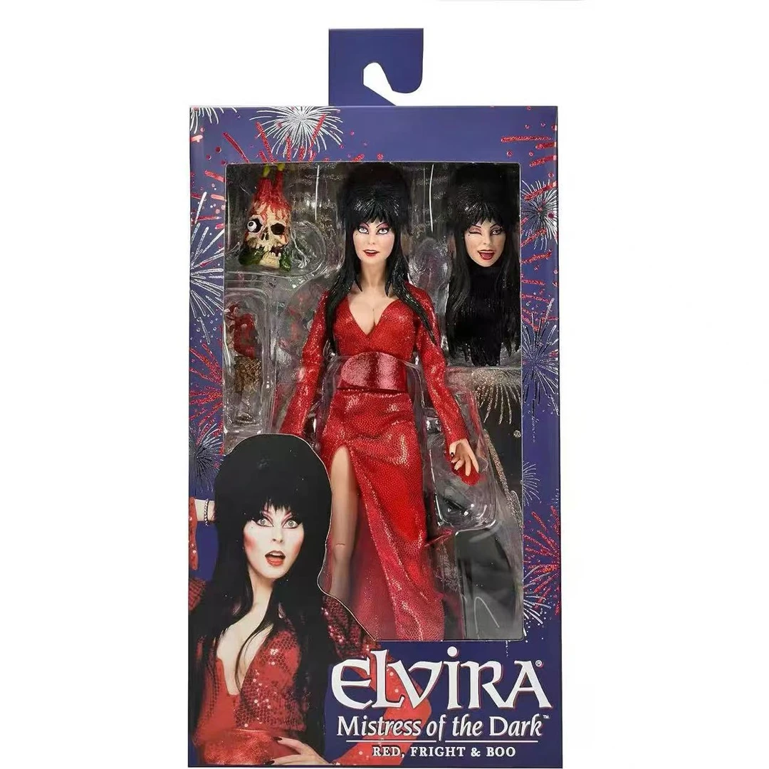 【现货】NECA ‎艾薇拉 黑暗女王 红色服装 8寸可动人偶