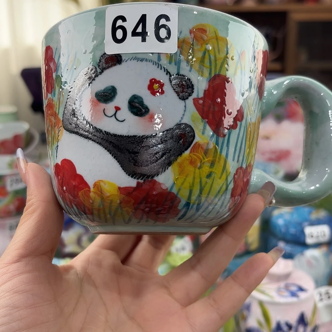 瓷片景德镇手绘高温釉下彩陶瓷茶具