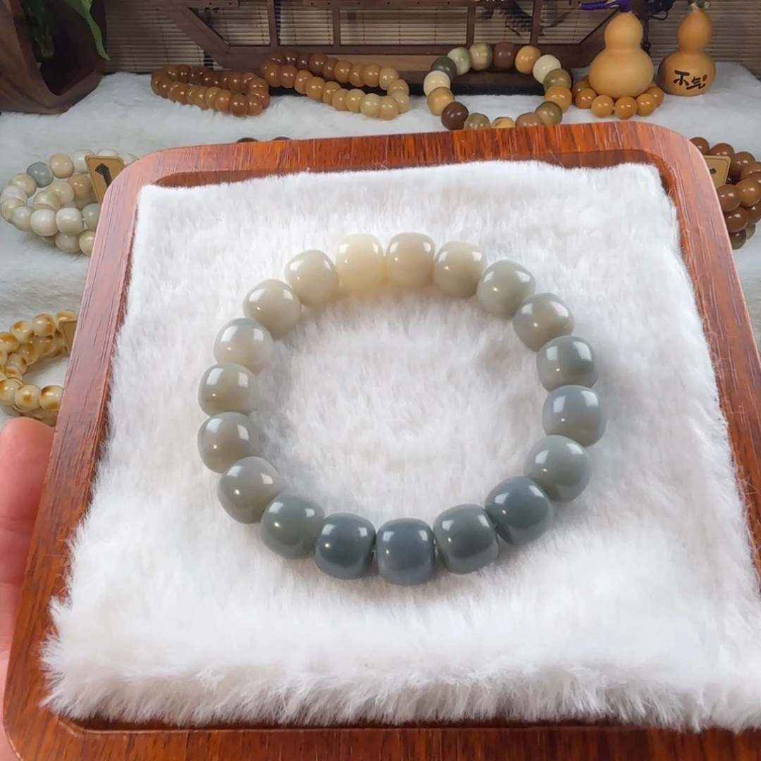 菩提根/象牙果手串海盐蓝渐变