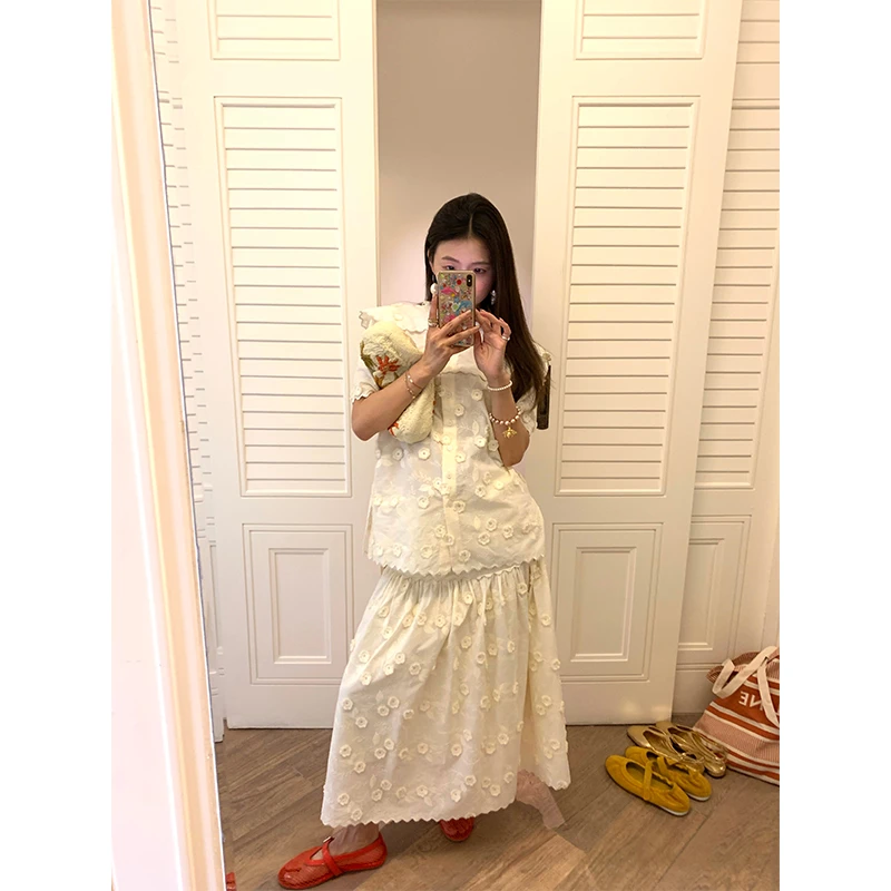 落落狷介 开春刺绣衬衫