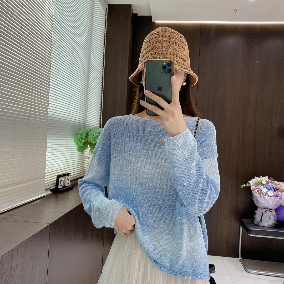 金小金自制女装 针织衫DYW8912渐变色打底衫