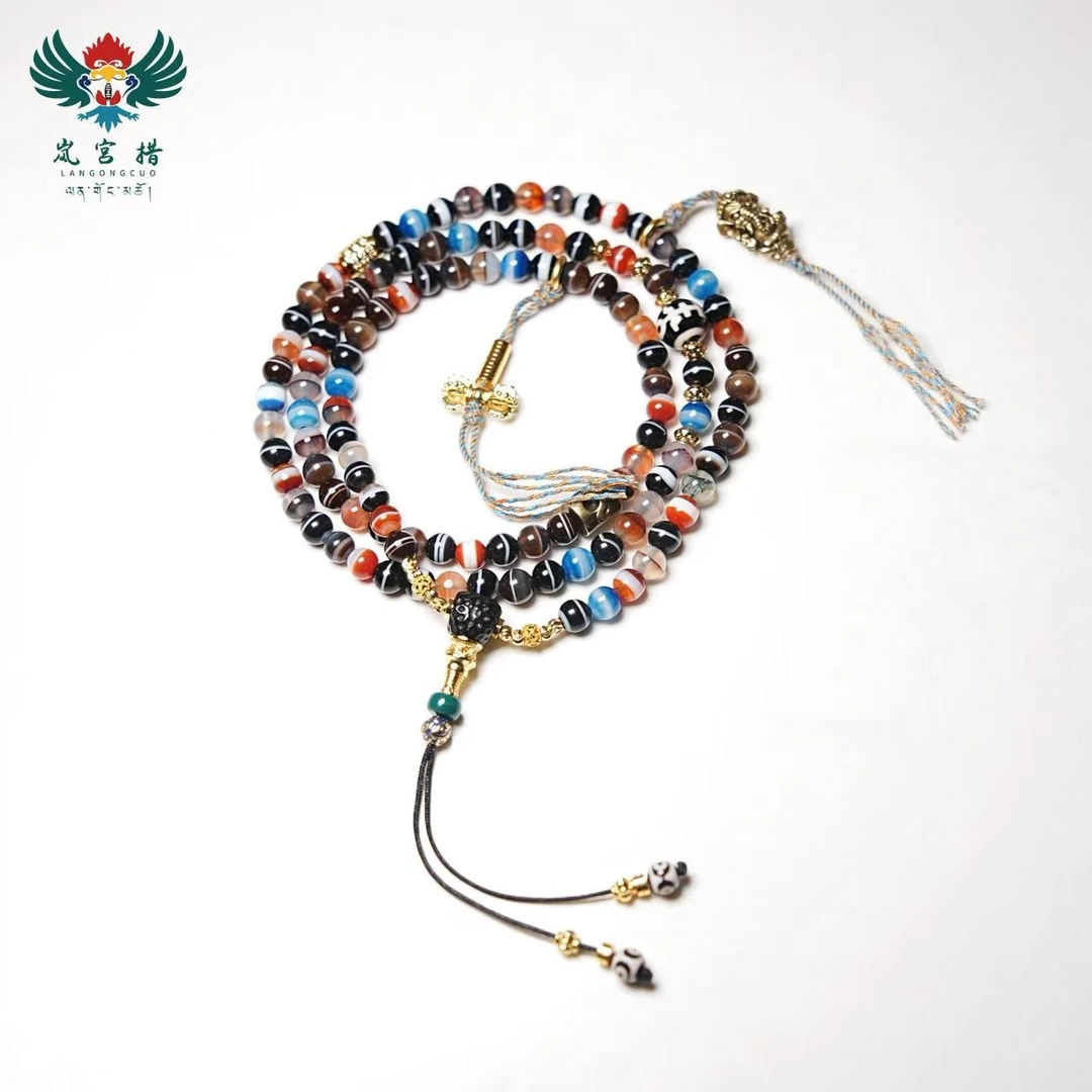 岚宫措｜一线天珠 108 念珠(多样性发一） L030