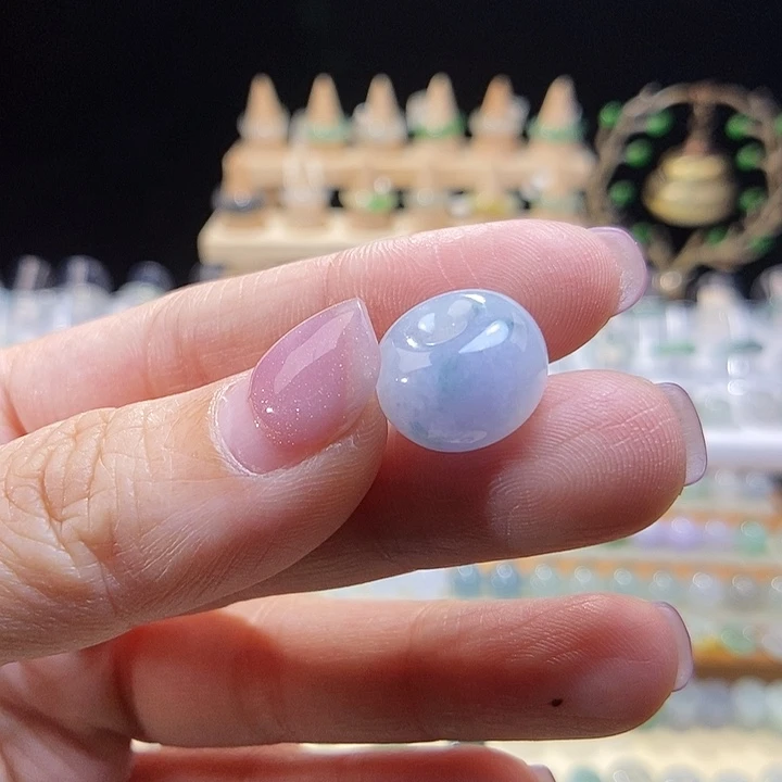 未镶嵌戒指翡翠紫飘花肥扣