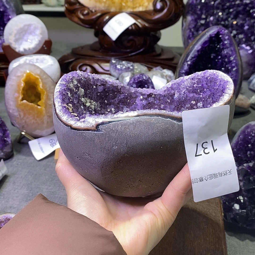 紫晶珠宝半成品未镶嵌