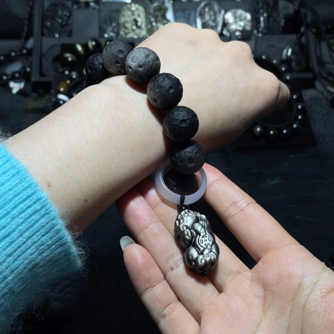 黑曜岩手链未镶嵌凡**瑾