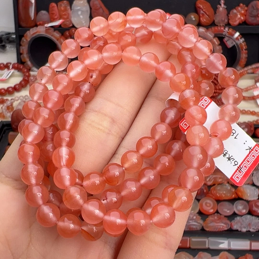 南红玛瑙未镶嵌颈饰冰粉