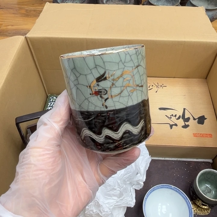 瓷片呀工艺品摆件瓷器摆件正能量