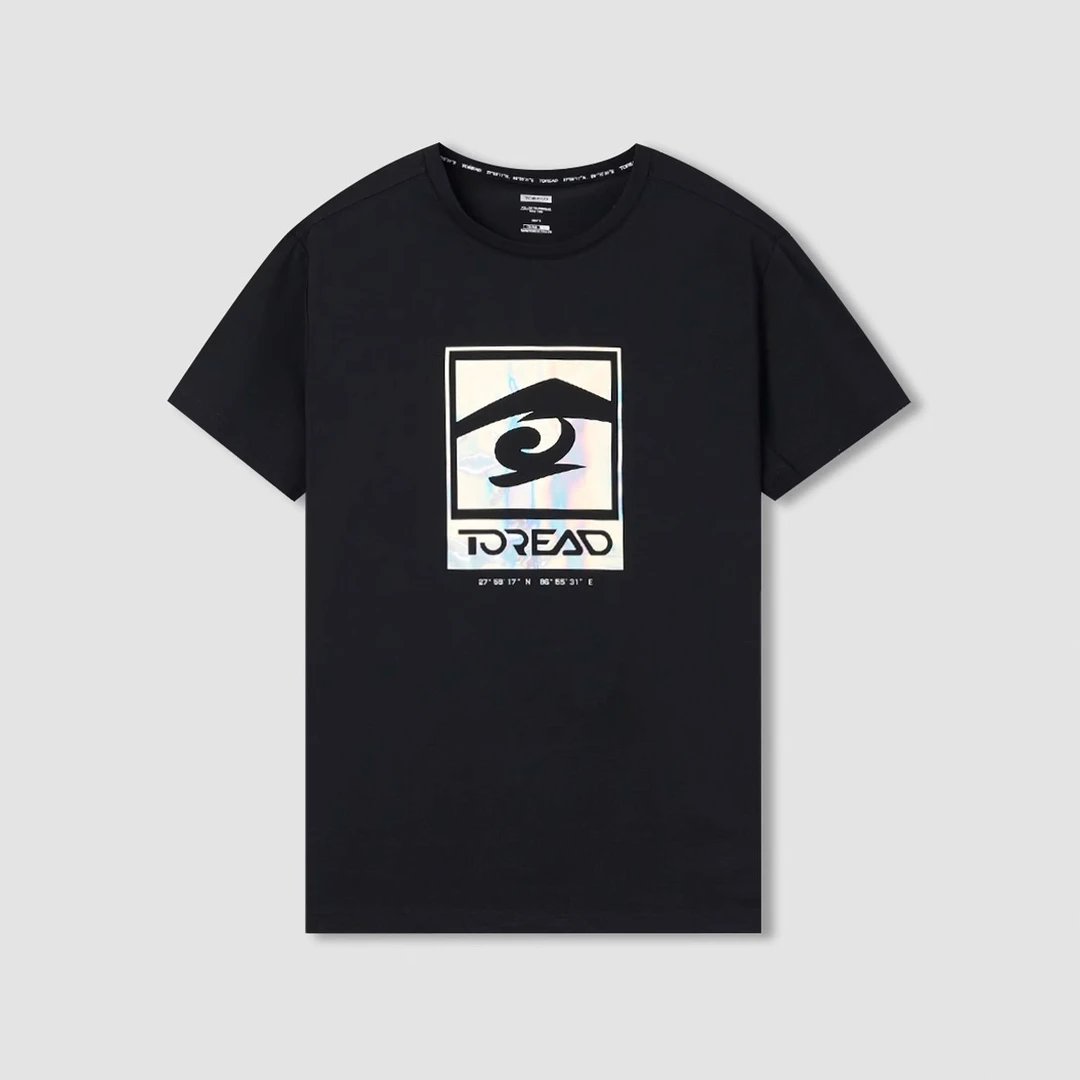 TOREAD/探路者T恤男士户外休闲印花短袖T恤百搭运动夏季圆领简约