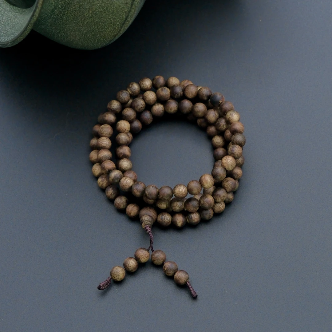 沉香天然奇楠沉香0.7圆珠多圈收藏男女百搭盘串念珠文玩国风手链