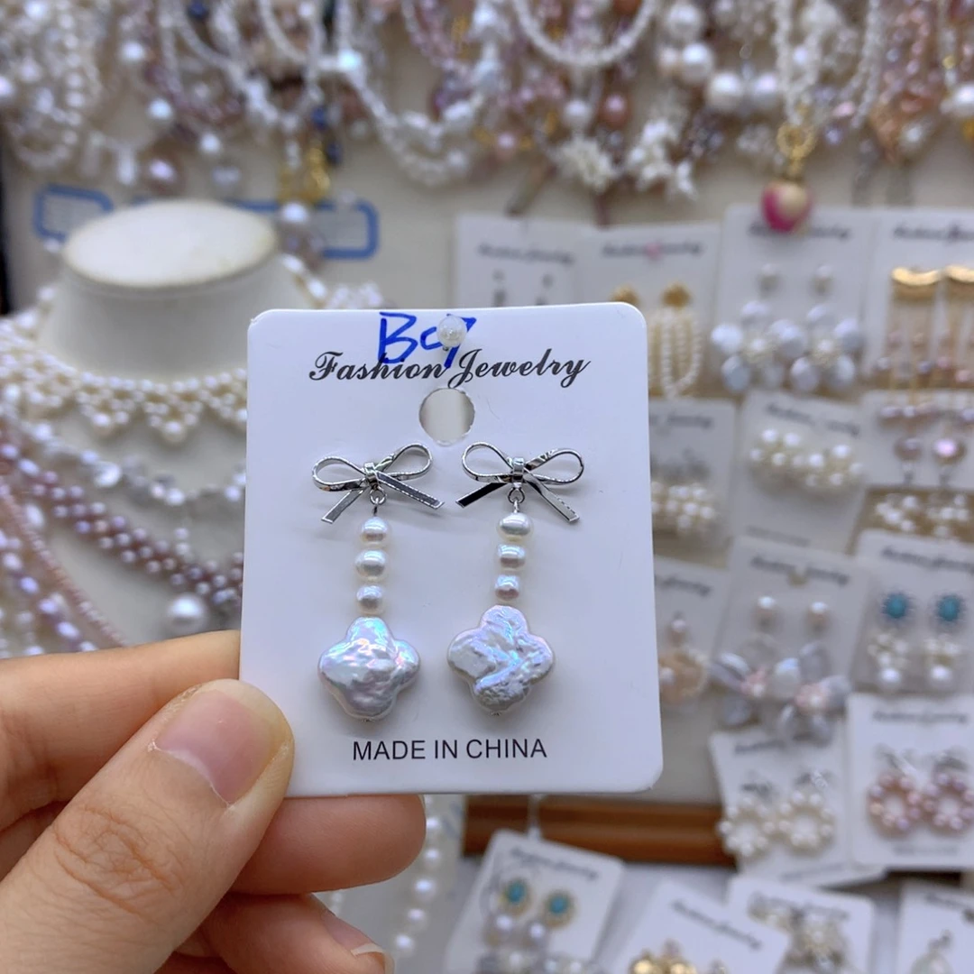 合金淡水珍珠项链耳饰