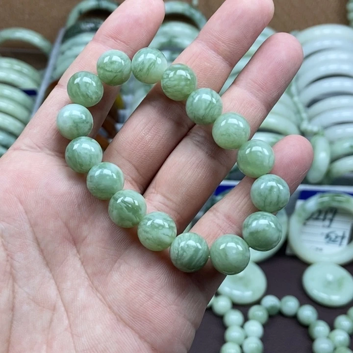 蛇纹石玉未镶嵌手链
