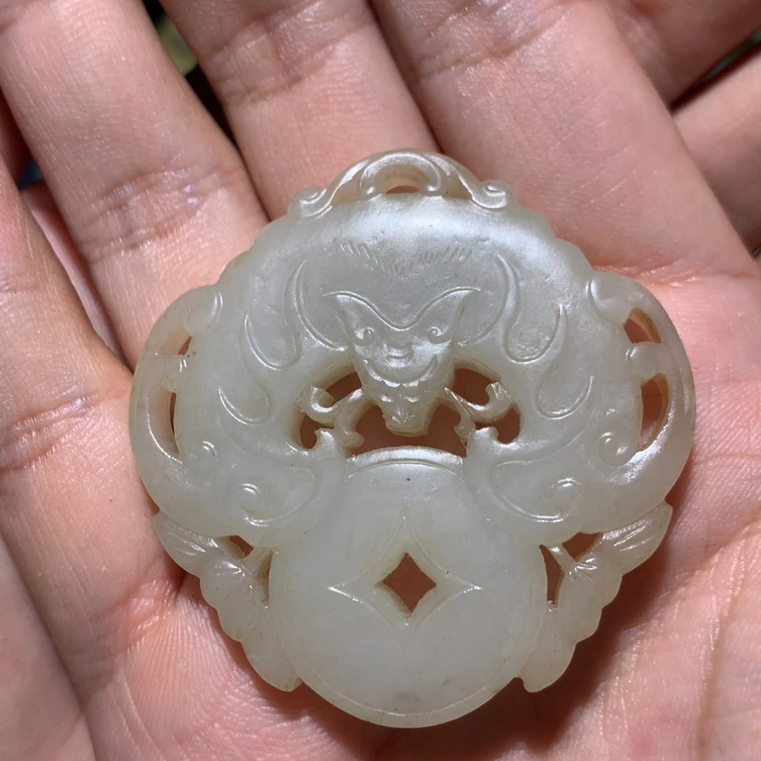 和田玉（糖玉）挂件未镶嵌风*楼