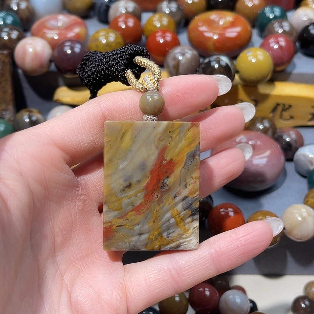 担***月硅化玉未镶嵌天然北票硅化玉吊坠