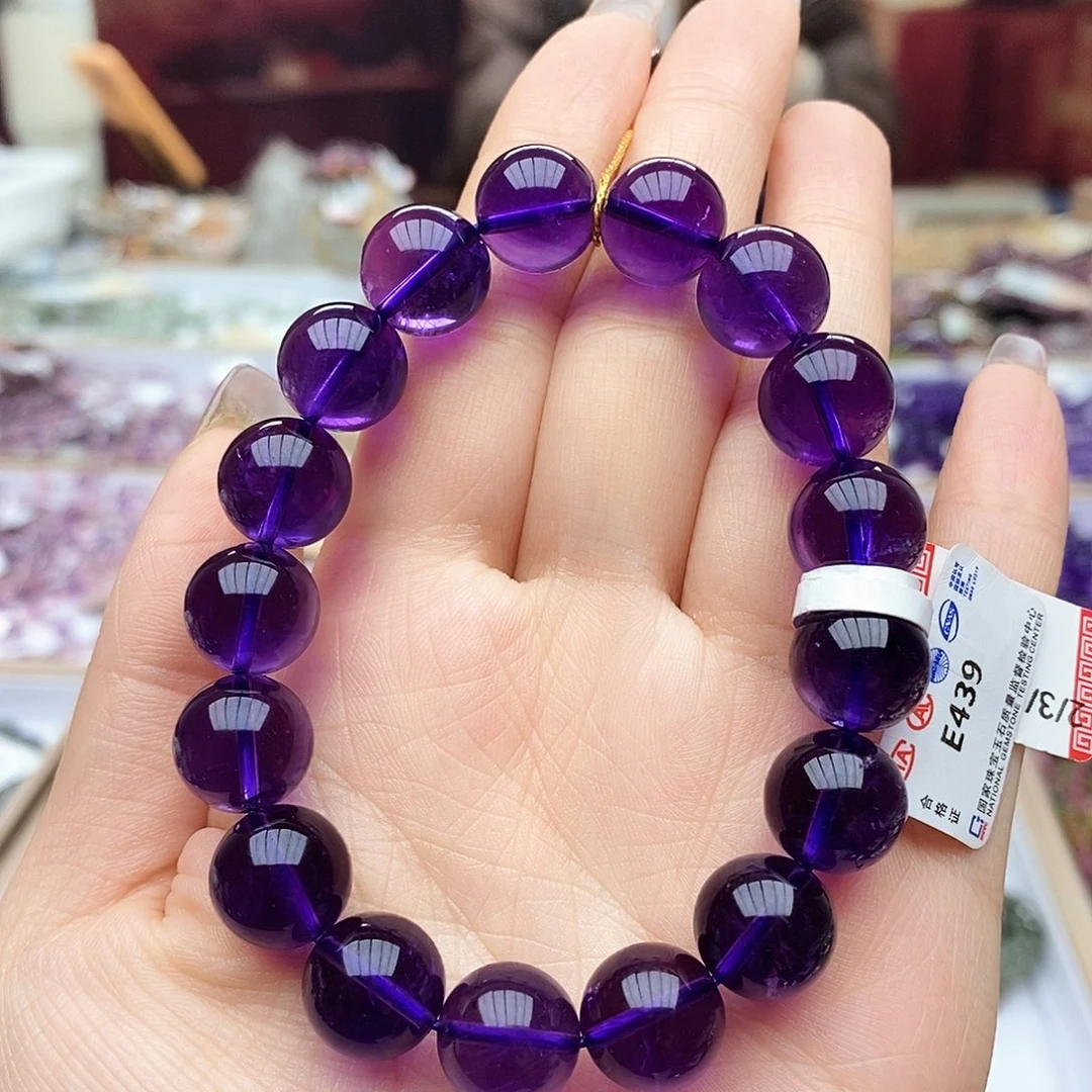 水晶手链未镶嵌E439 乌拉圭紫水