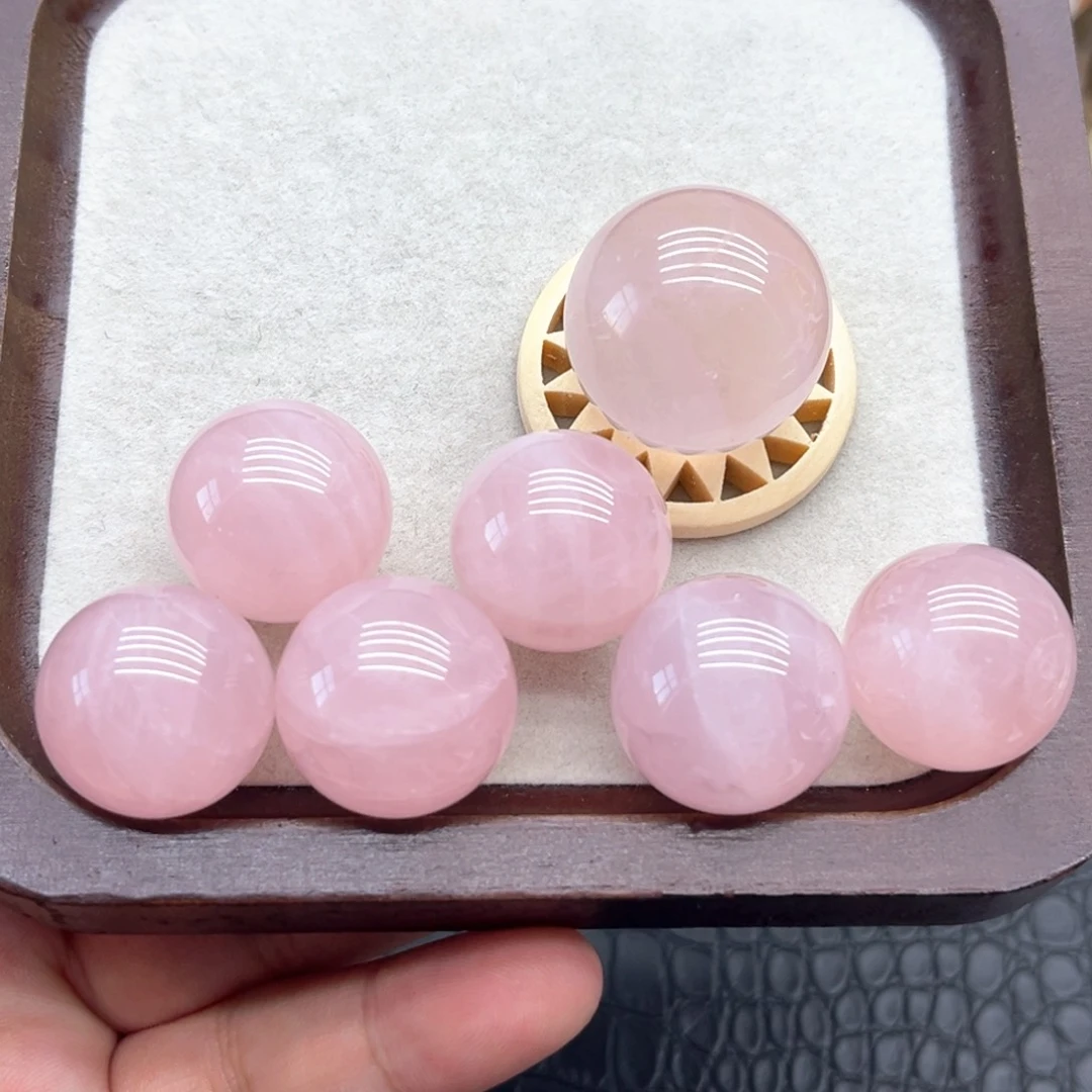 未镶嵌珠宝半成品水晶30 粉水晶球21-26mm