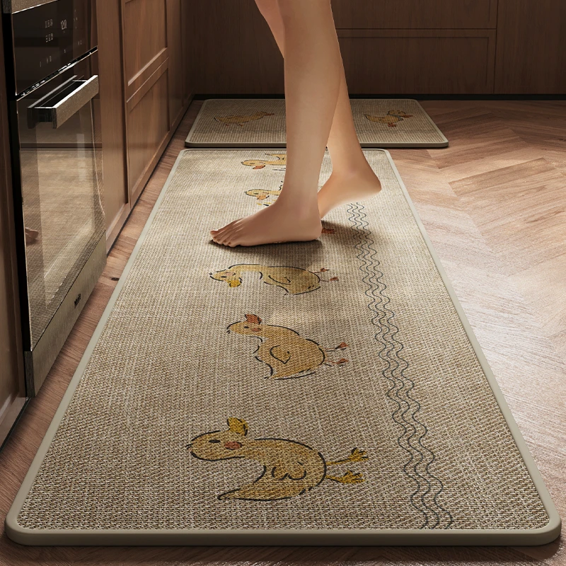 2025新款厨房地垫专用吸水吸油可擦免洗进门地毯耐脏脚垫防滑防油