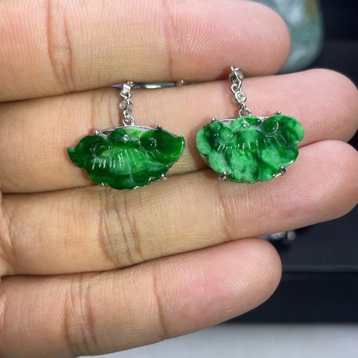 翡翠未镶嵌耳饰耳饰