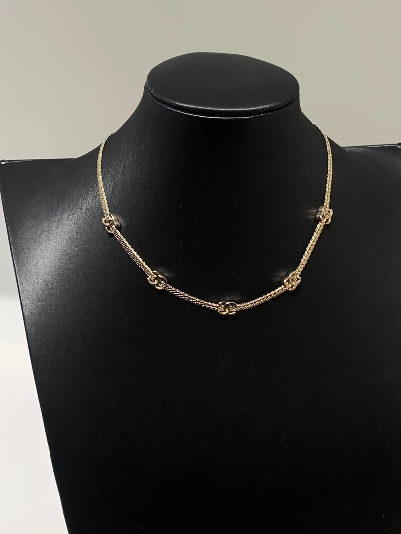 99新 Chanel/香奈儿 Chanel 24B金色双C蛇骨项链11662183