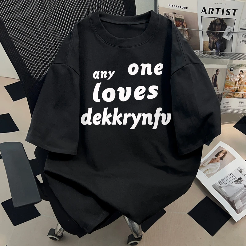 jtrt国潮牌创意小众字母印花夏季重磅纯棉短袖T恤男女宽松体恤衫