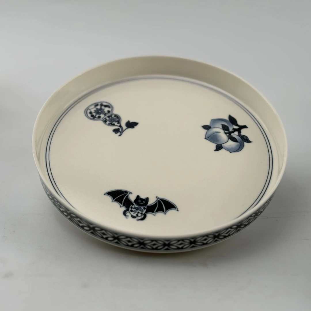 阿茶&等于堂  青花蝙蝠壶承（等壶承003）