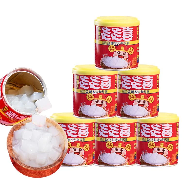 喜多多椰果王水果罐头200g方便即食大果粒饮料零食品