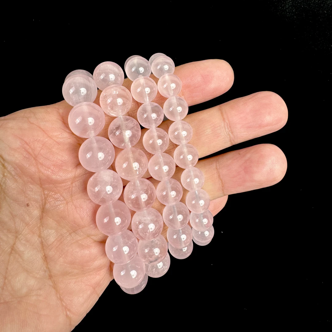 天然粉水晶粉色芙蓉石手链 Y045 Y046 Y047 Y048