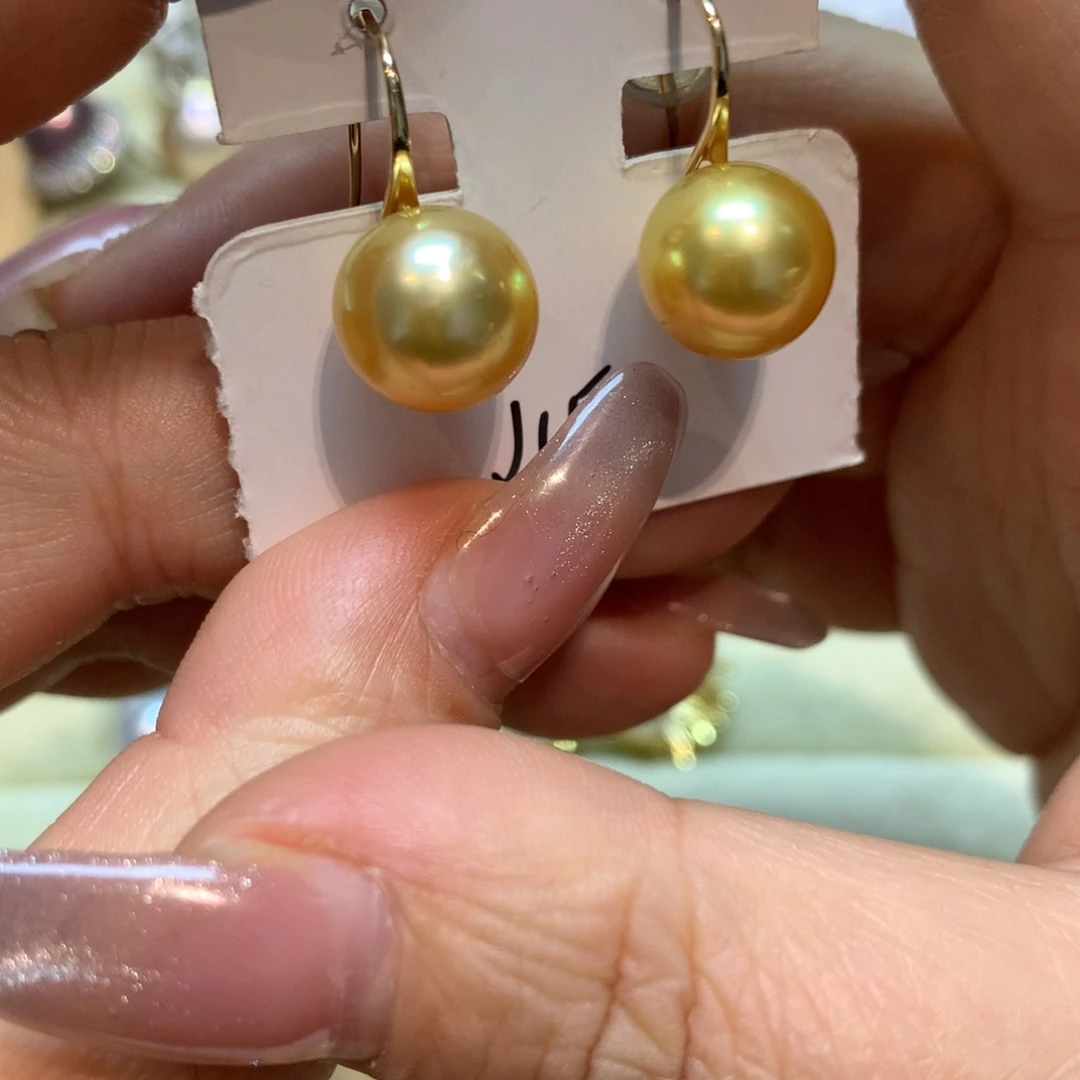 海水珍珠耳饰14K金镶嵌