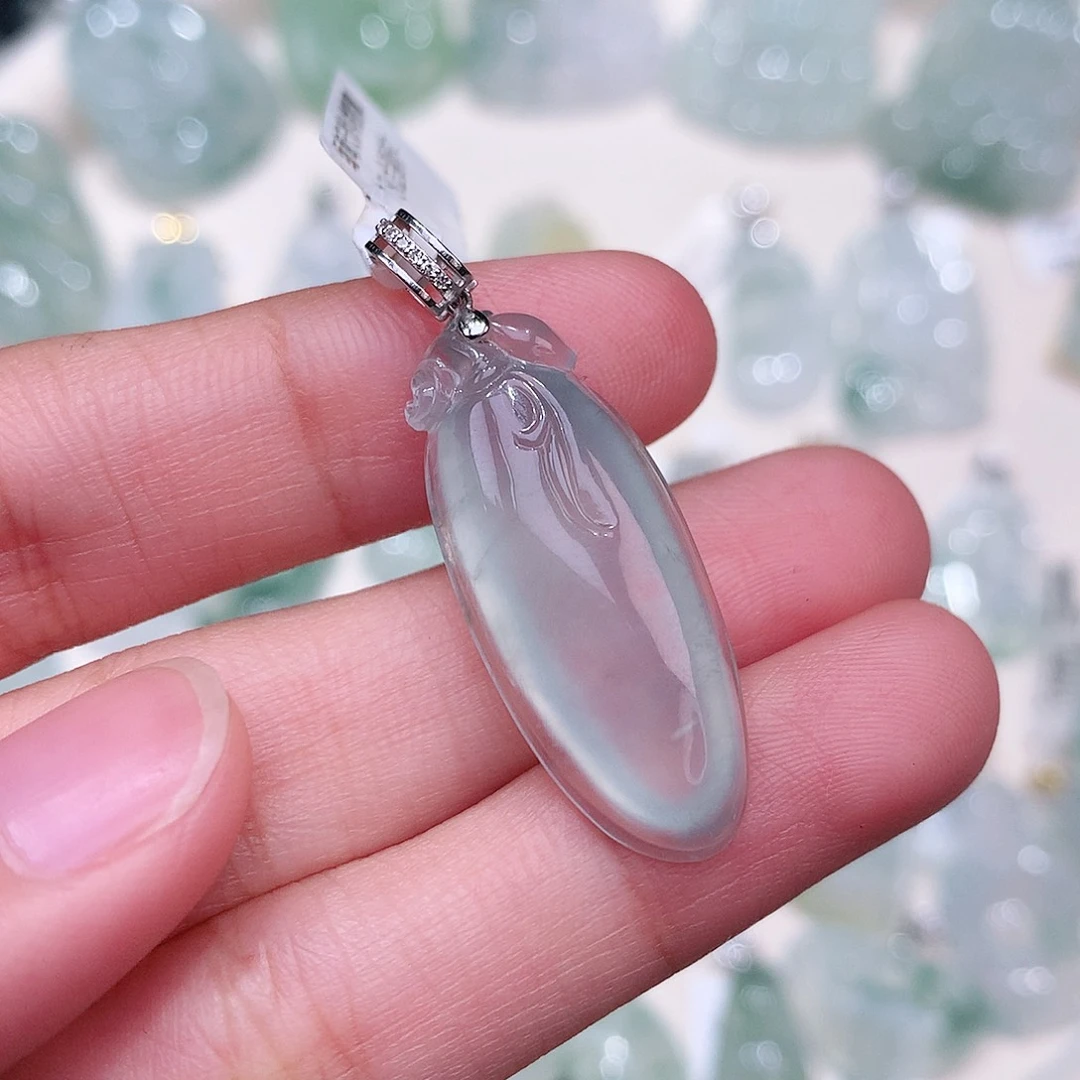 颈饰18K金镶嵌翡翠31-12.9-6.4