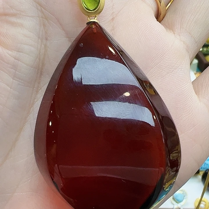 琥珀银S925镶嵌珠宝奇石