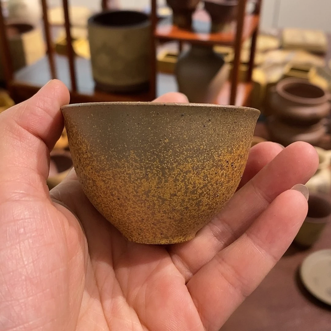 紫砂茶案柴烧主人杯