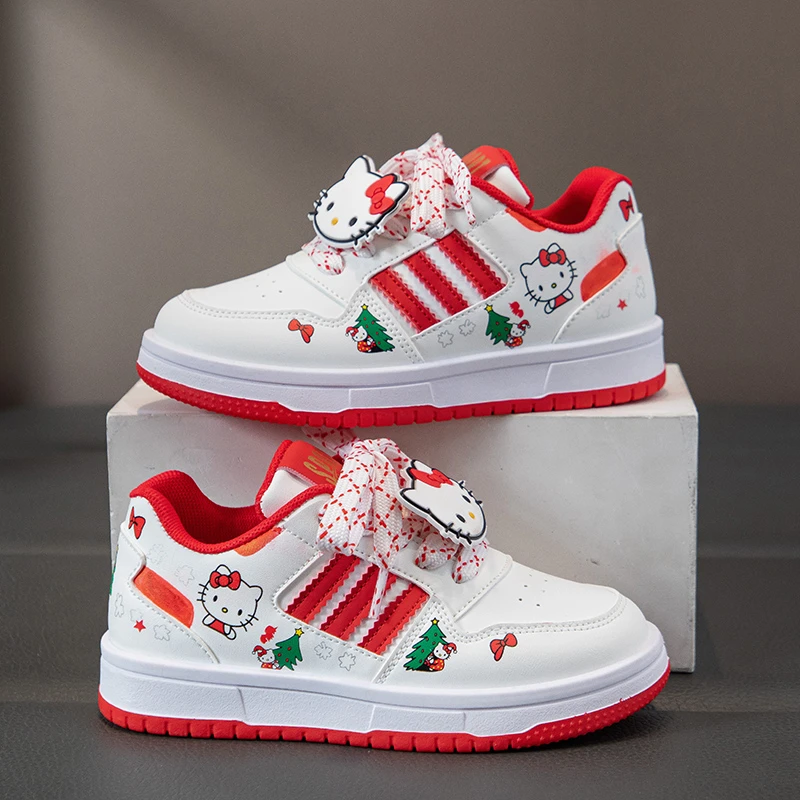 女童鞋子2026春秋款儿童运动鞋中大童卡通KT猫透气女宝百搭板鞋潮