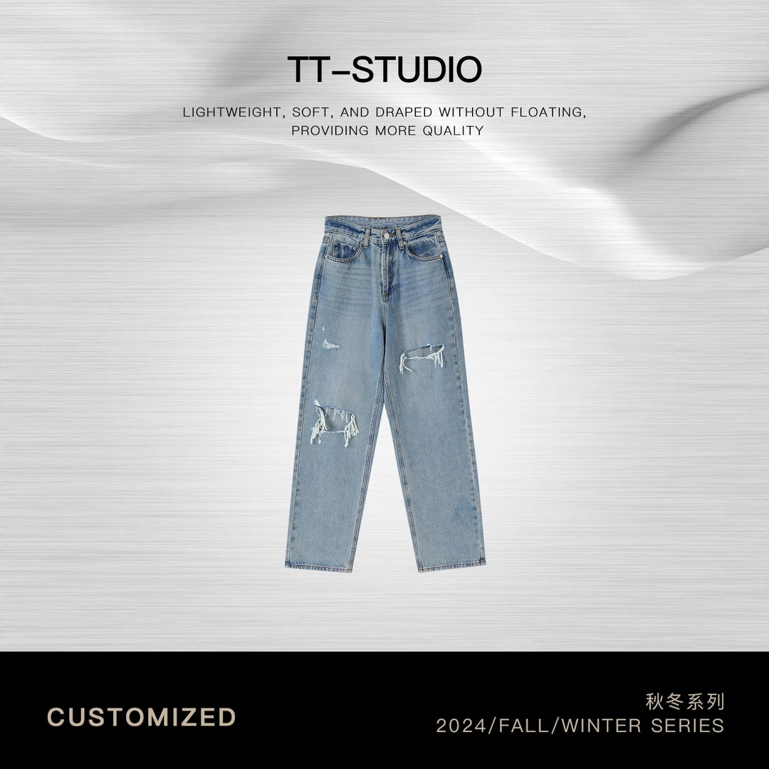 TT【牛仔】土耳其进口棉牛仔直筒休闲宽松女裤牛仔裤TT-DBG5190