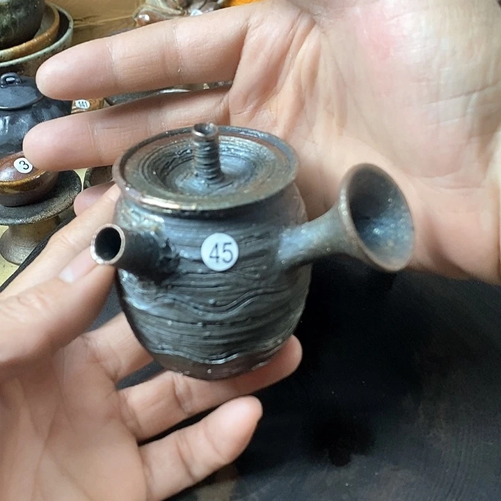 杯手工粗陶、柴烧茶器