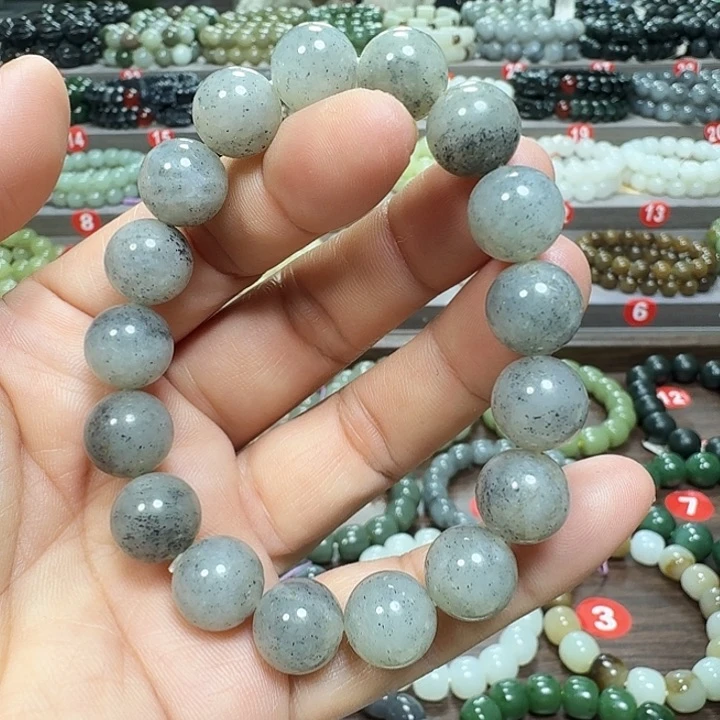 未镶嵌手链和田玉新疆青花卡12